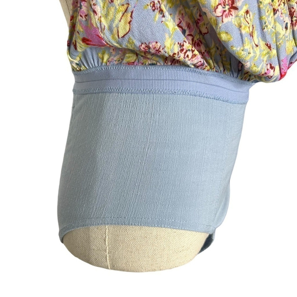 Free People Intimately Should I Say Halter Bodysuit Hydrangea Floral Size Small - Picture 13 of 16